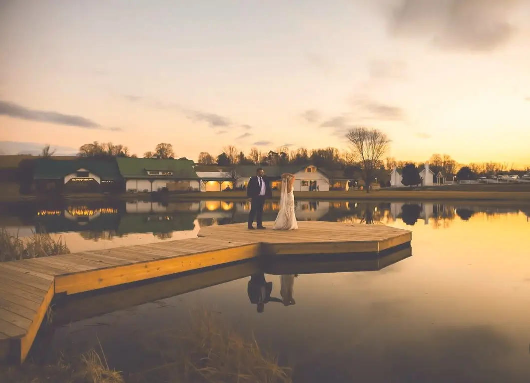 Dock below an amphitheater